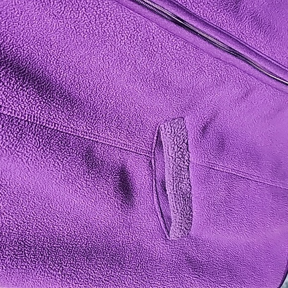 Denim & Co Zip Up Fleece Vest 2X Purple Warm! - Picture 3 of 8